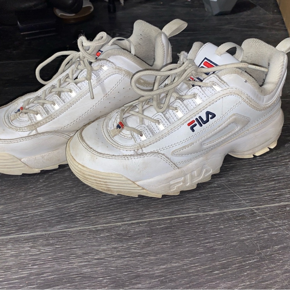 Fila Cream Sneakers with Logo Accents
